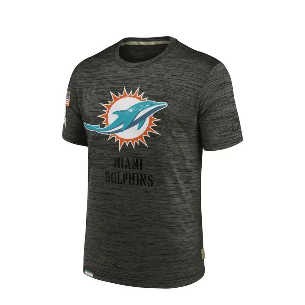 Nike Miami Dolphins 2022 Salute to Service Velocity Team T-Shirt Olive Mens XXL - Picture 11 of 11
